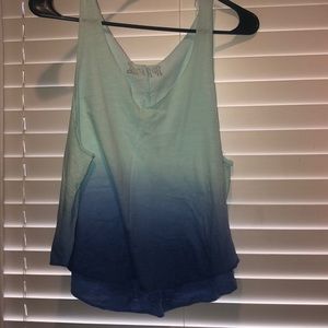 PINK ombré blue tank